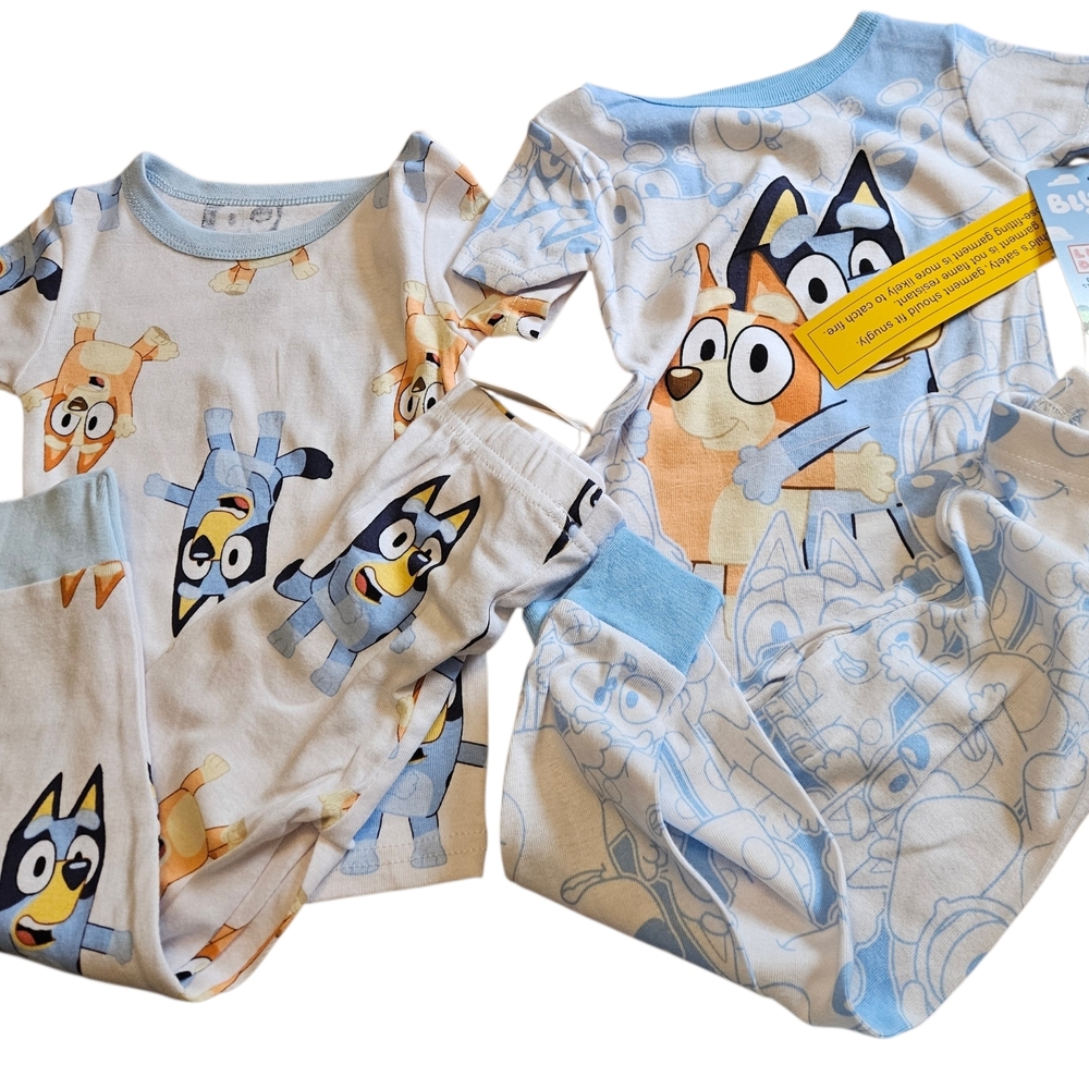 Bluey Bingo Toddler Pajama Set 3T NWT 4 Piece Sleep Set Kids Bluey PJs - Picture 3 of 5